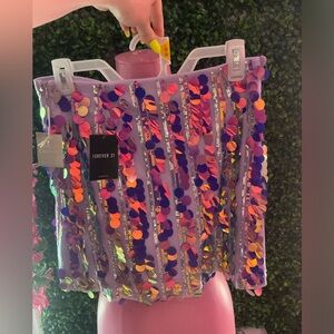 Forever 21 purple sequin skirt